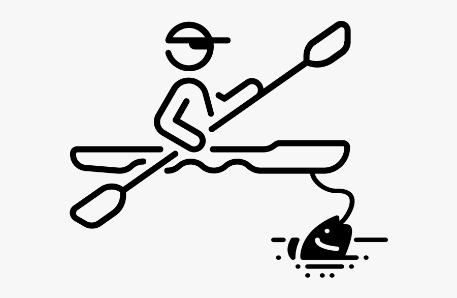 Lagoon Clipart Gulf Coast - Kayak Fishing Icon, Transparent Clipart