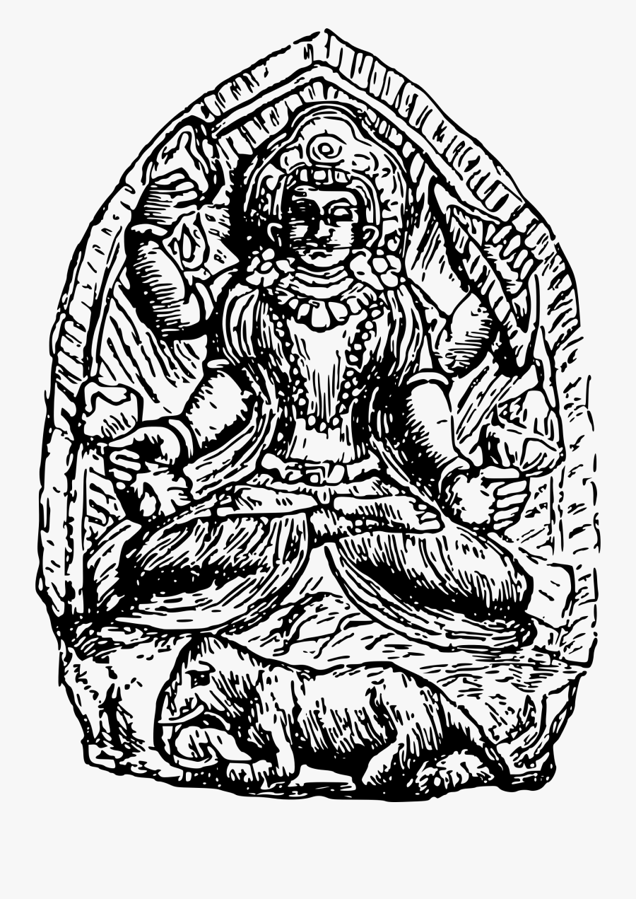 Art,symmetry,monochrome Photography - Drawing God Black And White Vishwakarma Clipart Vishwakarma, Transparent Clipart
