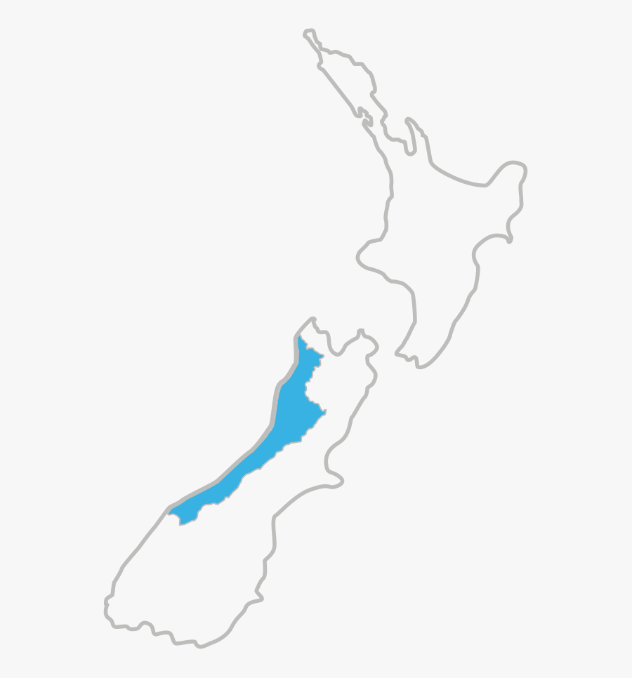 Lighthouse Clipart Coastline - West Coast New Zealand Map, Transparent Clipart