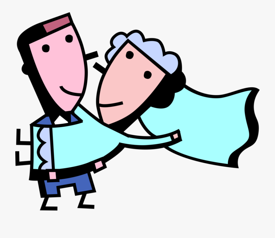 Vector Illustration Of Wedding Bride And Groom Celebrate, Transparent Clipart