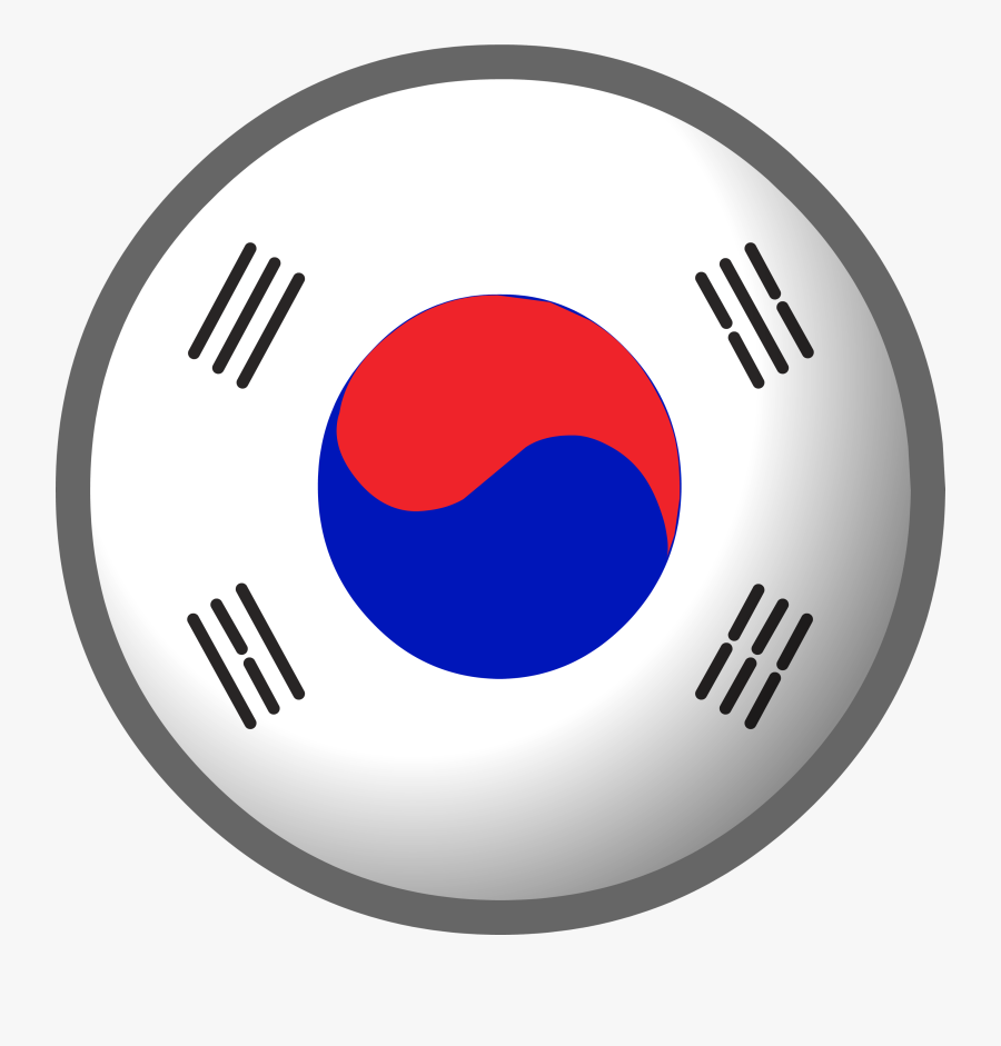 South Korea Flag Circle Png, Transparent Clipart