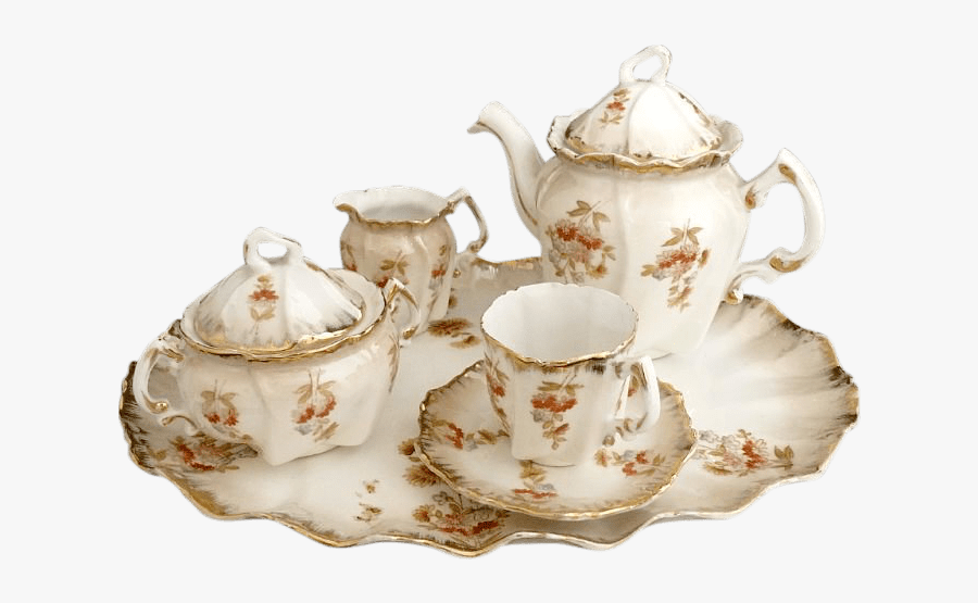 Porcelain Tea Set - Tea Set Transparent Background, Transparent Clipart
