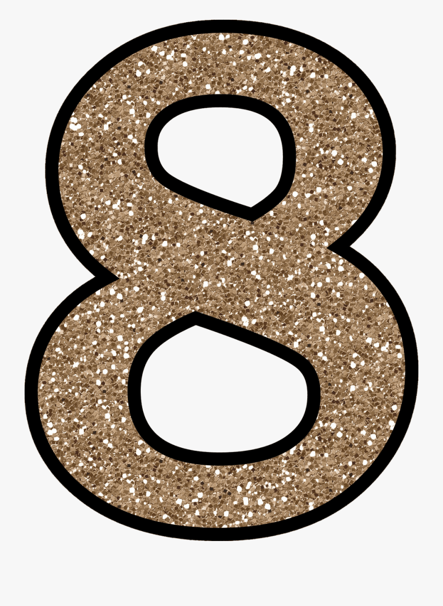 Without The Mess Free - Glitter Number 8, Transparent Clipart
