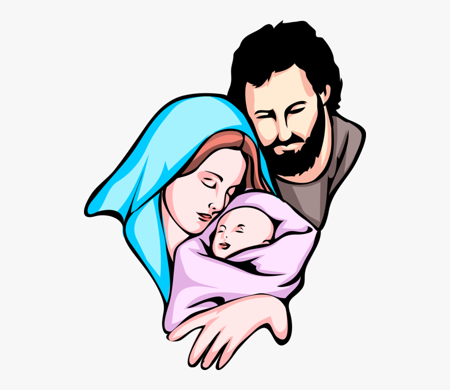 Saint Joseph Clip Art Holy Family Vector Graphics Image - Holy Family Clipart, Transparent Clipart