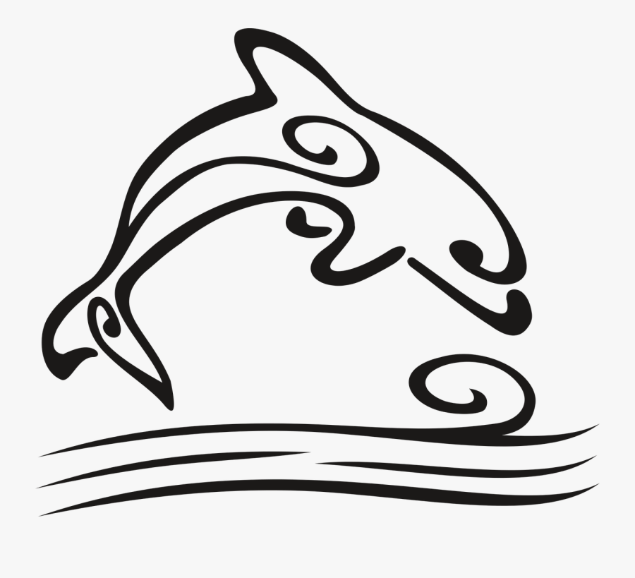 Delfin Jump The Waves - Delfin Tatuaje Png, Transparent Clipart