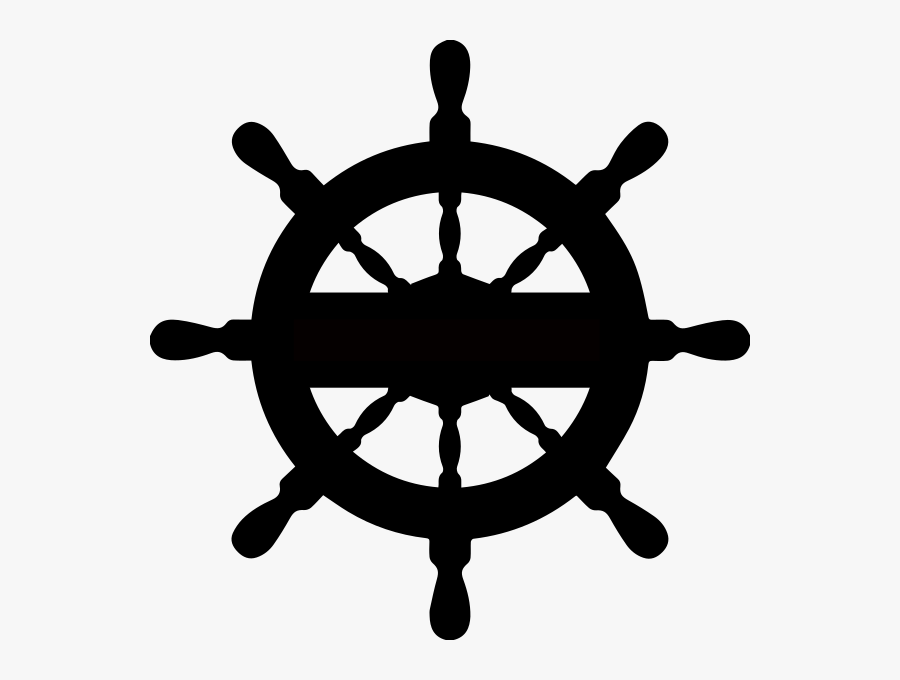 Black Ship Wheel, Transparent Clipart