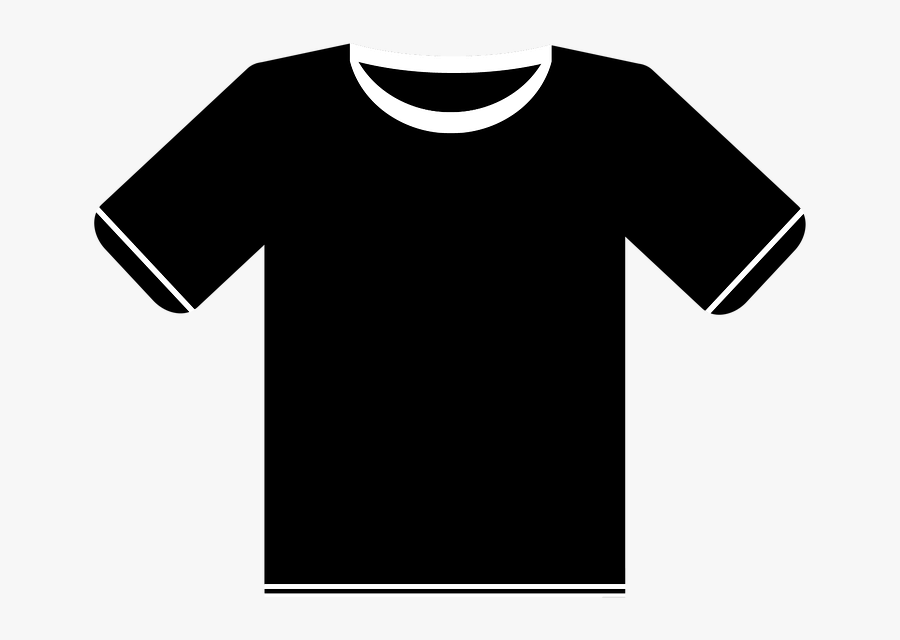 Black, Shirt, T-shirt, White, Fashion - Transparent Background Black Shirt Clipart, Transparent Clipart