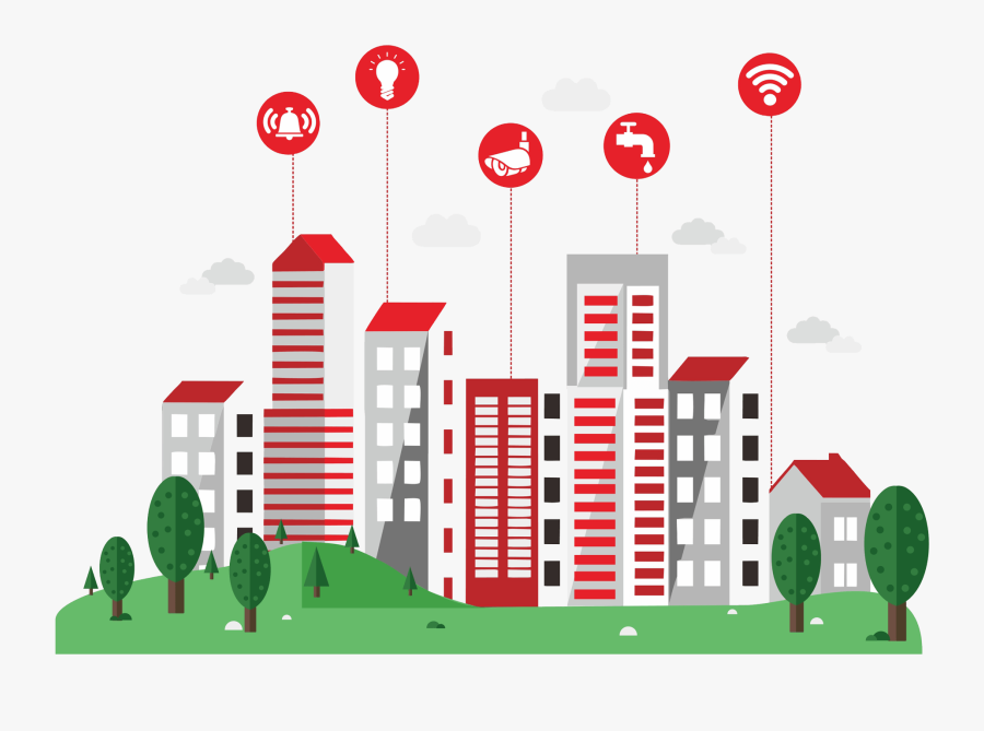 Smart City Building Png, Transparent Clipart