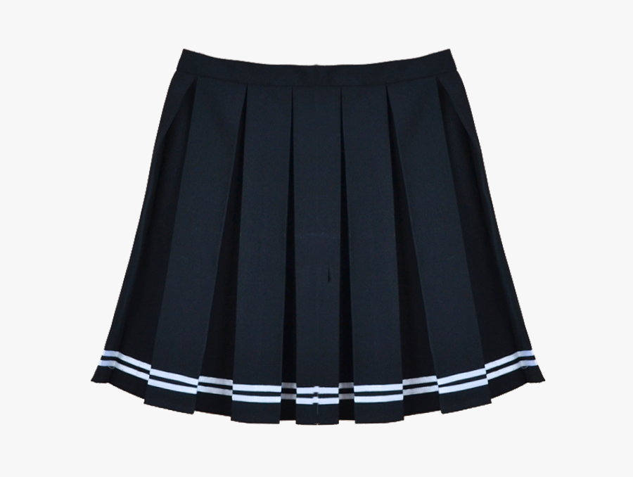 Black Striped Tennis Skirt - Skirt Png, Transparent Clipart