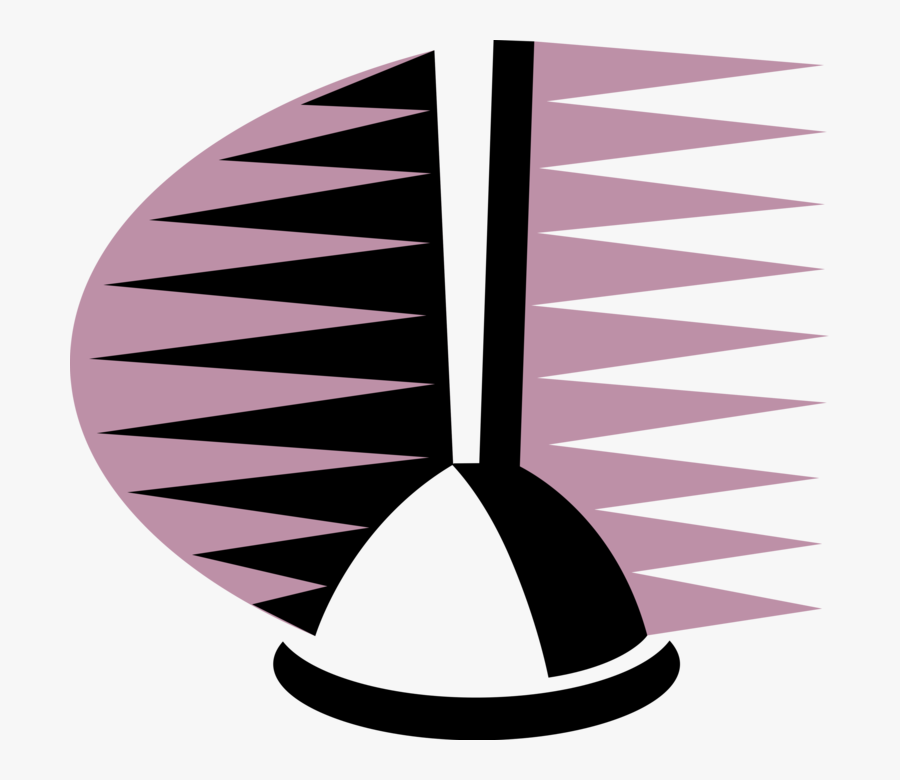 Vector Illustration Of Plumber"s Friend Toilet Plunger - Illustration, Transparent Clipart