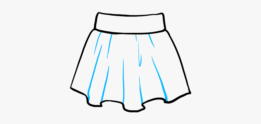 How To Draw A Skirt - Easy To Draw Skirt, Transparent Clipart