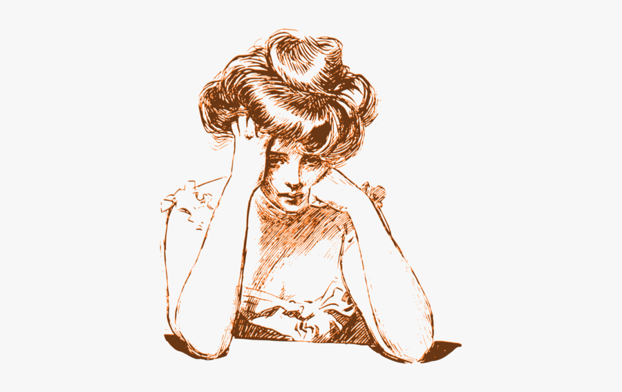 Gibson Girl Clipart - Guess Whos Bored Af, Transparent Clipart