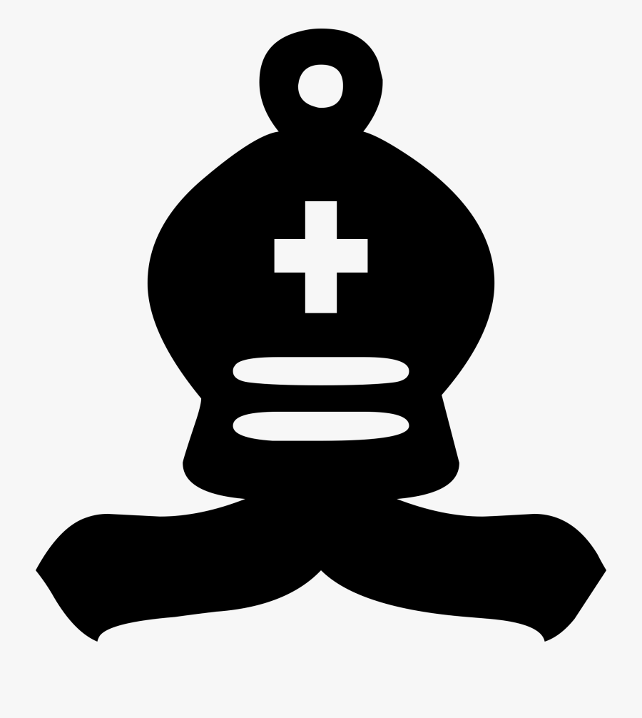 Chess Symbols Set - Black Bishop Chess Symbol, Transparent Clipart