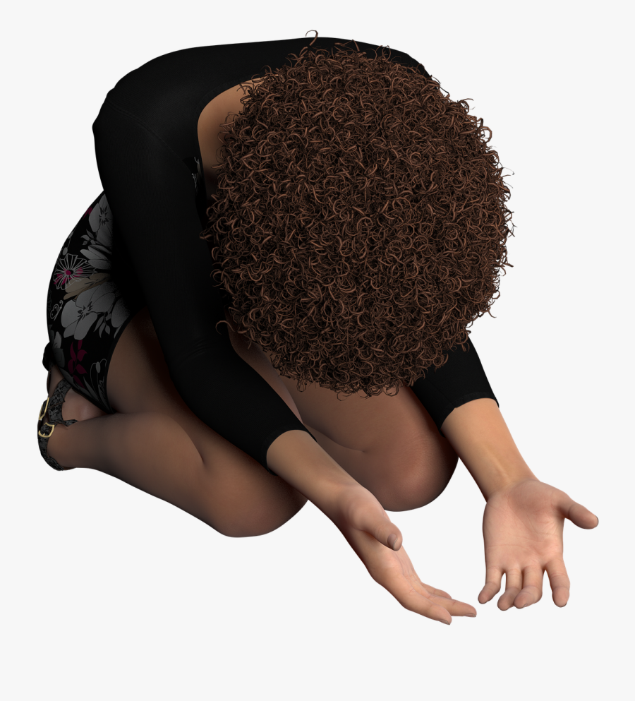 Woman Prayer Praying Free Picture - Black Woman On Knees Praying, Transparent Clipart