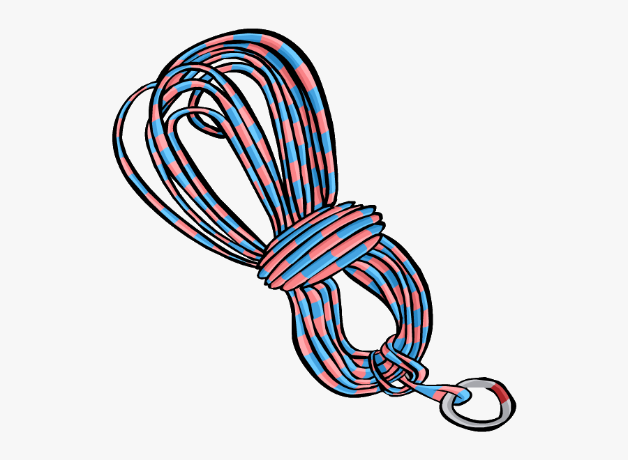 Blue Climbing Rope Clothing Icon Id - Clip Art Climbing Ropes, Transparent Clipart