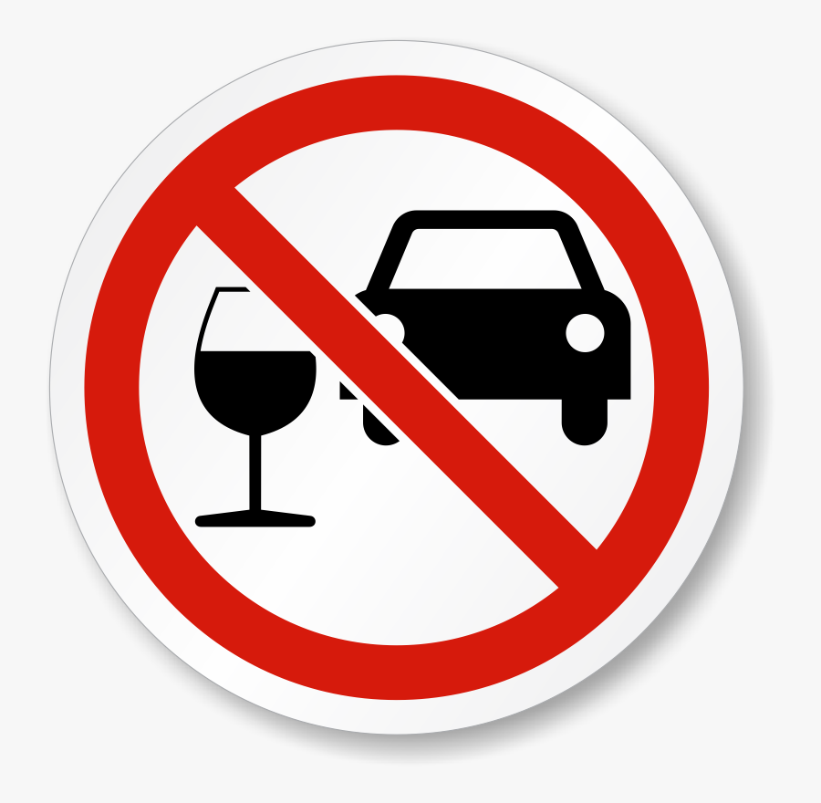 Do Not Drink And Drive Iso Prohibition Symbol Label, - Do Not Drink While Driving, Transparent Clipart