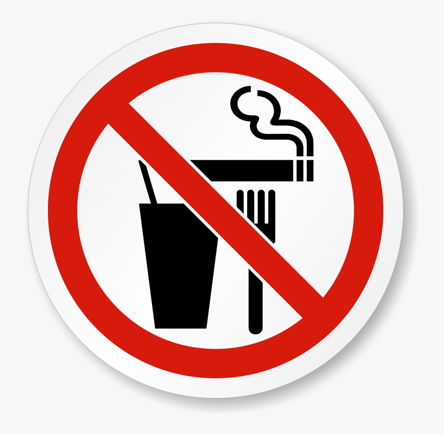 Clip Art No Food Sign - No Eating Drinking Or Smoking Sign, Transparent Clipart
