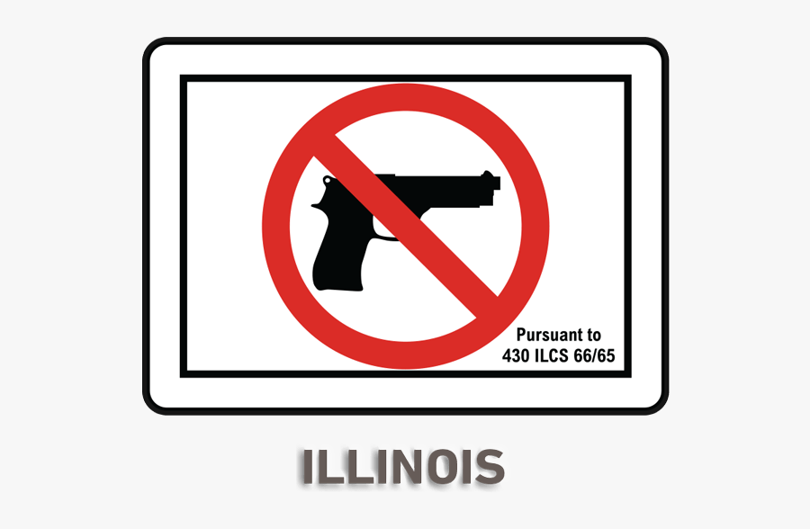 Prohibited Sign - Firearms Not Allowed Sign, Transparent Clipart