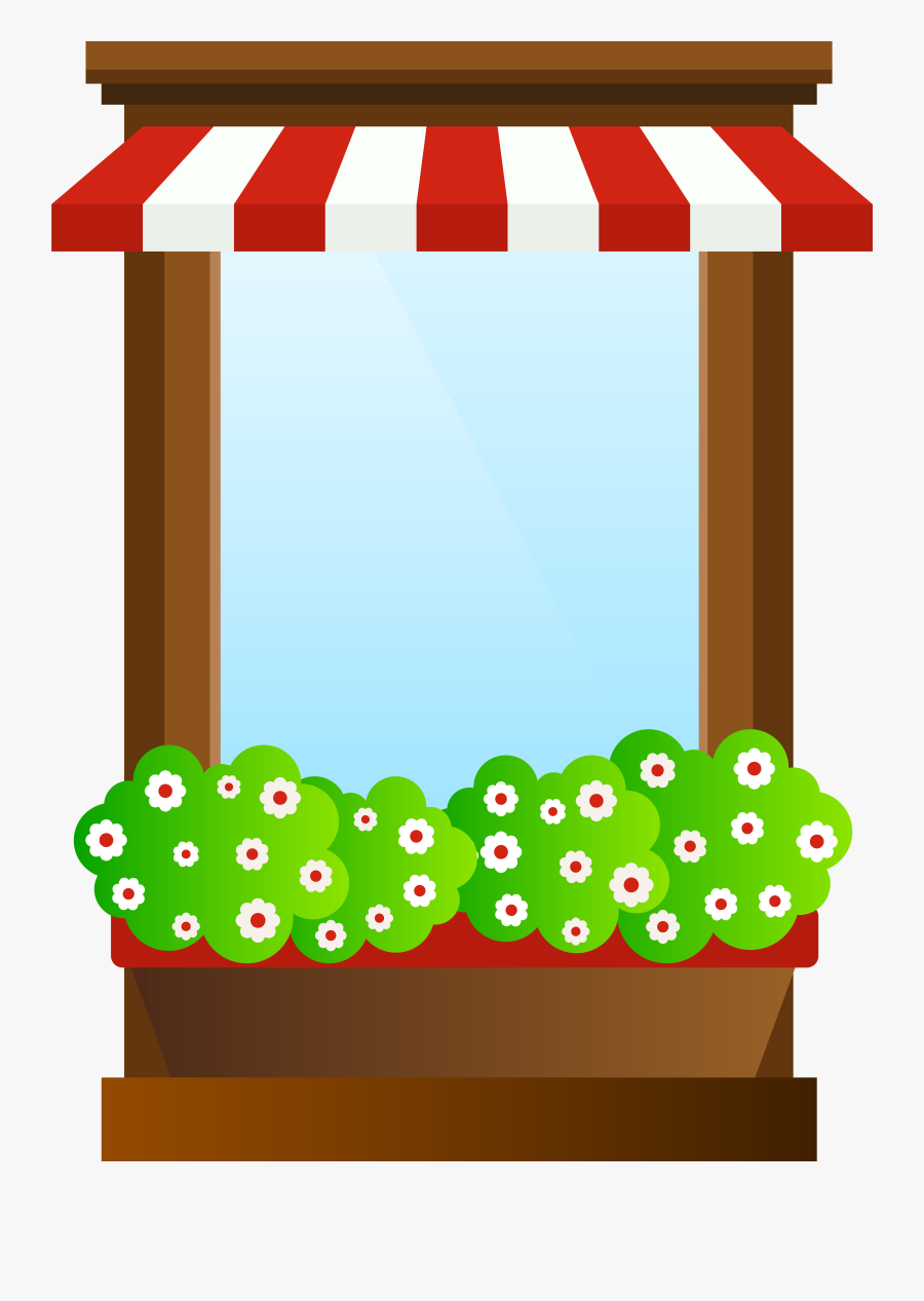 Window With Flowers Png Clip Art, Transparent Clipart