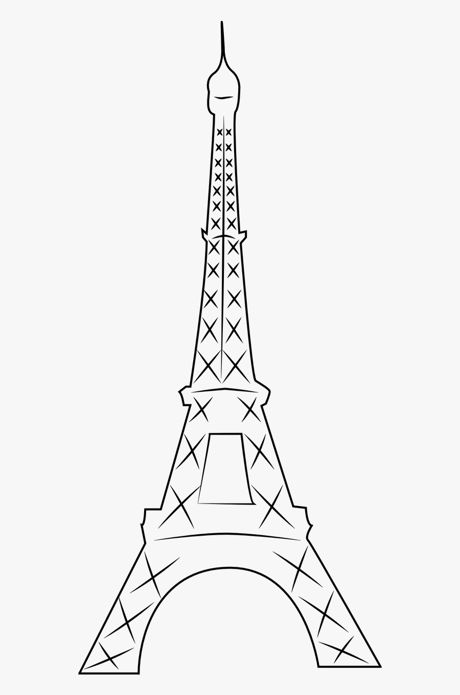 Eiffel Tower Paris Love Transparent Image Eiffel Tower - Eiffel Tower Drawing Png, Transparent Clipart