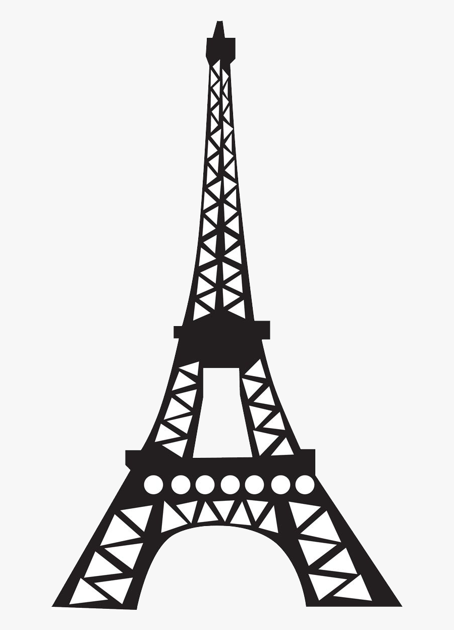Eiffel Tower Clip Art Image Drawing - Simple Eiffel Tower Cartoon, Transparent Clipart