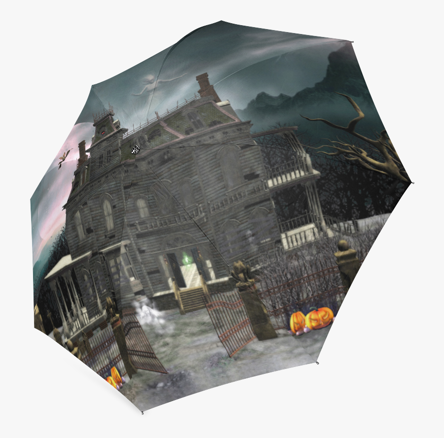 A Creepy Darkness Halloween Haunted House Foldable, Transparent Clipart