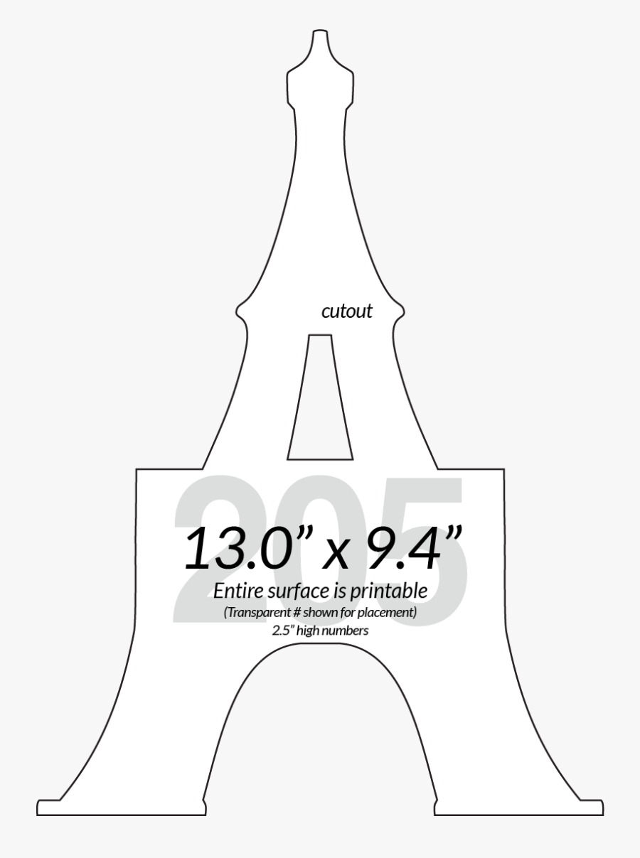 Eiffel Tower Shaped Numbered Paddles Hand Fans - Poster, Transparent Clipart