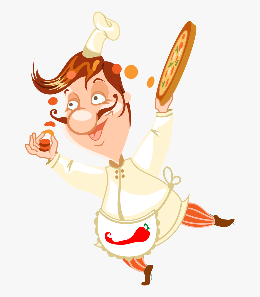Pizza Cook Chef European Cuisine - Chef, Transparent Clipart
