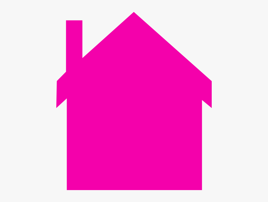 Pink House Silhouette Clip Art - Pink House Clip Art, Transparent Clipart