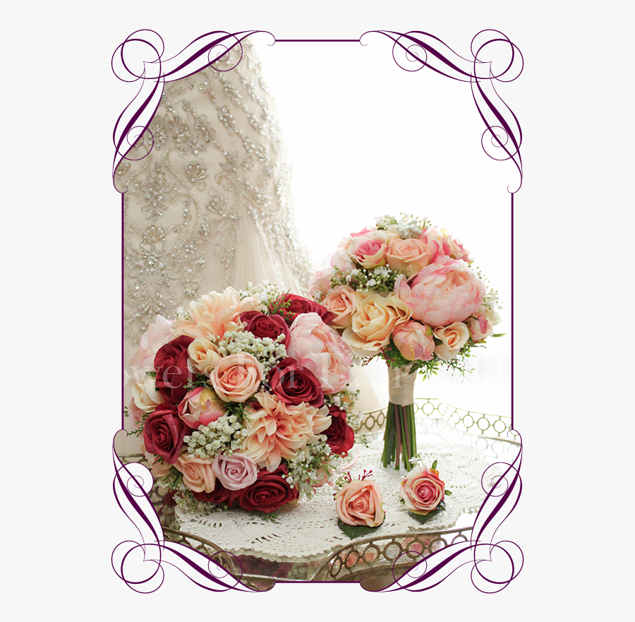 Jenny Package Ii Gorgeous Artificial Bridal Bouquets - Flower Bouquet, Transparent Clipart