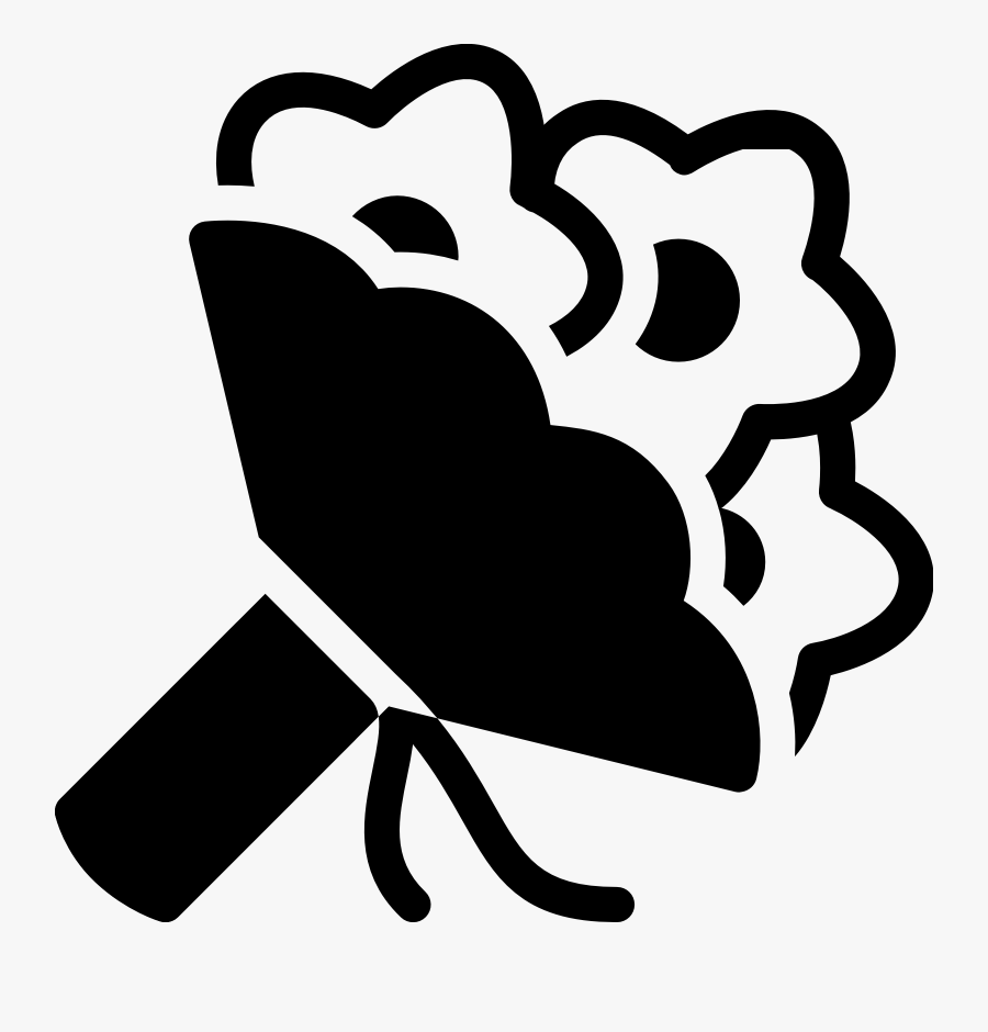 Flower Bouquet Computer Icons Wedding Flower Bouquet Clipart Black And White Png Free Transparent Clipart Clipartkey
