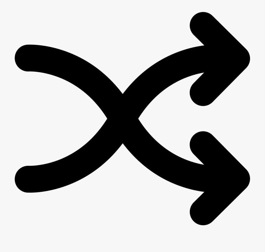 Shuffle Crossed Arrows Couple - Cross Arrows Icon, Transparent Clipart