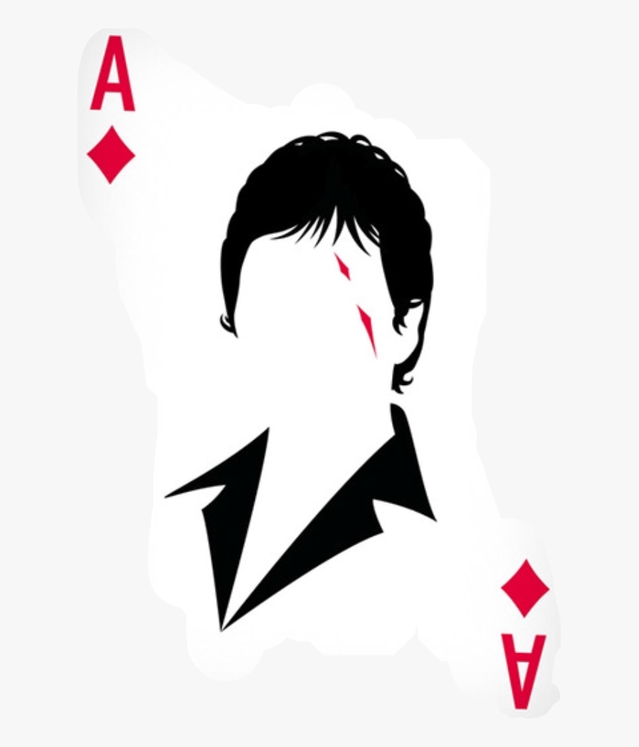 #ace #playingcards #scarface #freetoedit - Cult Movie Stencil, Transparent Clipart