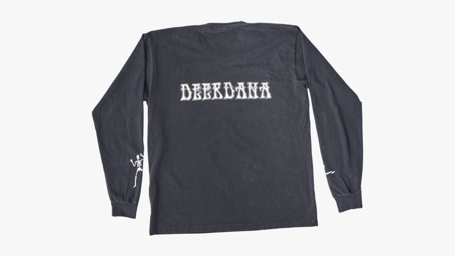 Washed Black Long Sleeve Dancing Skeletons Tee - Hoodie, Transparent Clipart