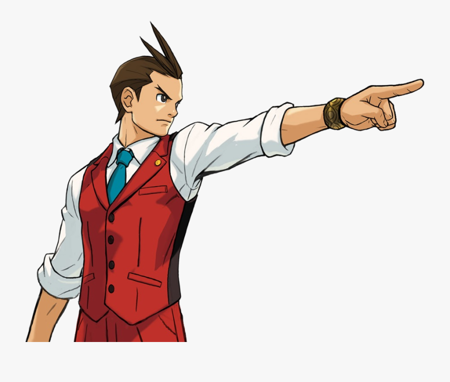 Ace Attorney Clipart Objection - Apollo Justice Gif, Transparent Clipart