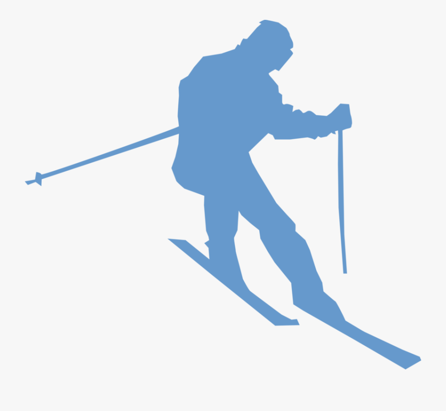 Blue,standing,recreation - Ski Clipart, Transparent Clipart