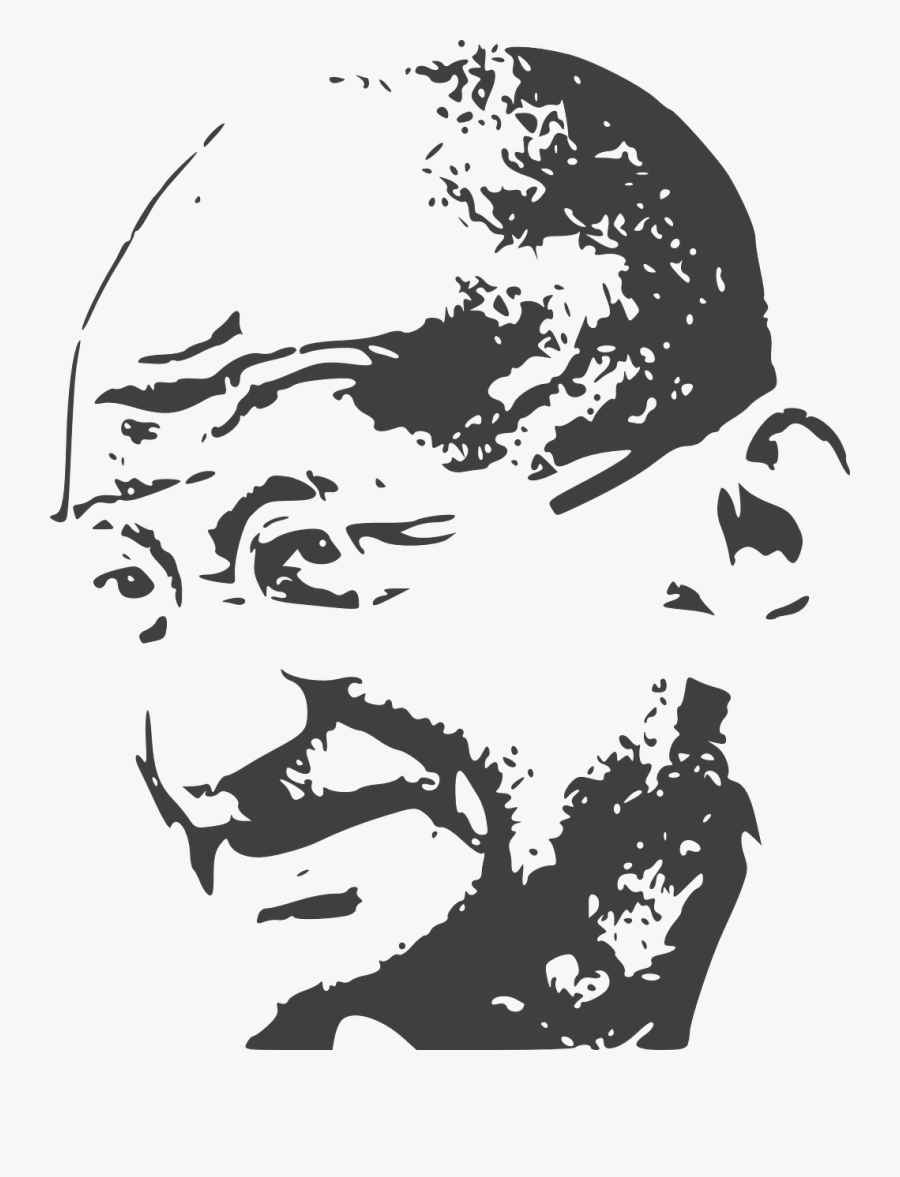 Mahatma Gandhi Vector Png, Transparent Clipart