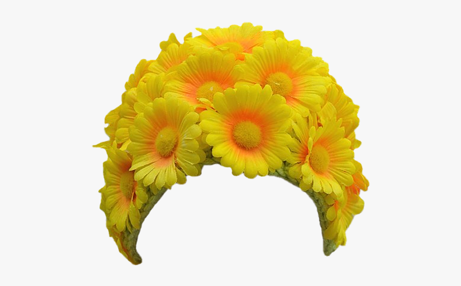 #daisy #marigold #head #crown #hair #band #bloom #flower - Sunflower, Transparent Clipart