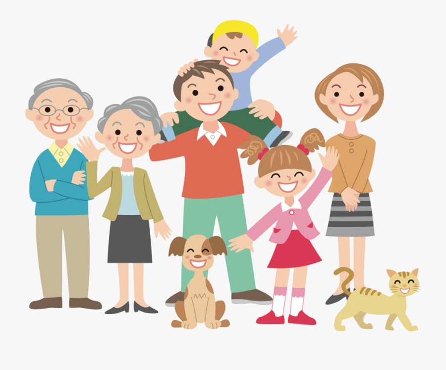 Family Vector Cartoon Editorial Happy Download Hq Png - Family Clipart, Transparent Clipart