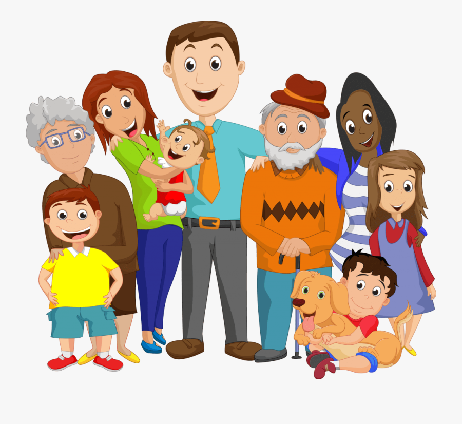 Joint Family Drawing Easy, Transparent Clipart