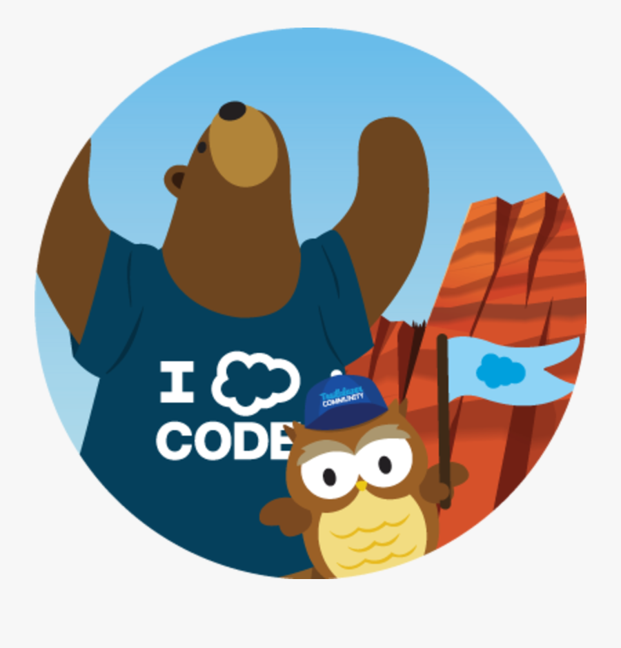 Salesforce I Love Code, Transparent Clipart