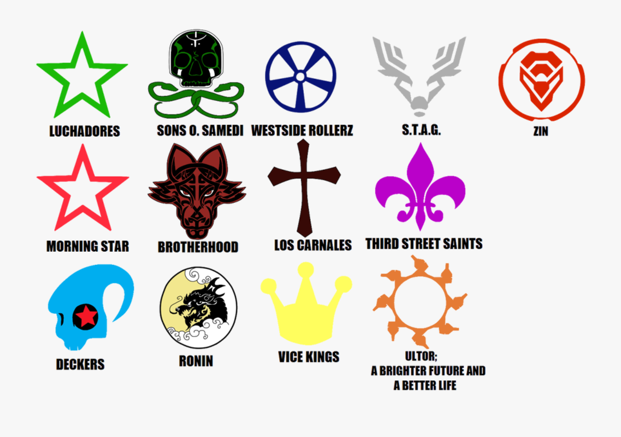 Saints Row, Gang Tags By Theshadowvocaloidfan - Saint Row All Gangs, Transparent Clipart
