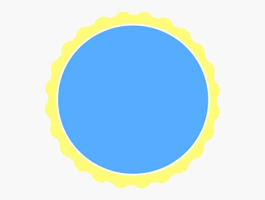 Blue And Yellow Circle Border, Transparent Clipart