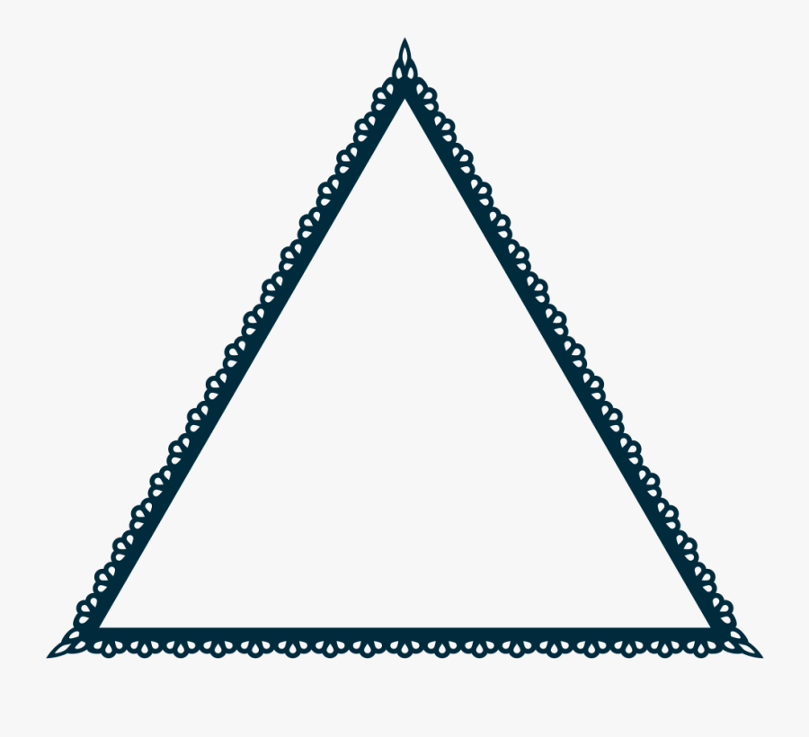 Scallop Frame Extrapolated - Triangle, Transparent Clipart