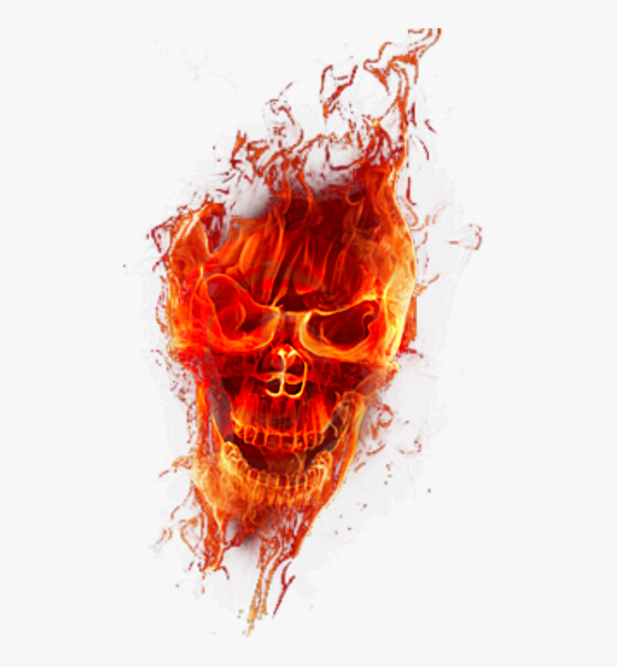 Transparent Destroy Clipart - Transparent Flaming Skull Png, Transparent Clipart