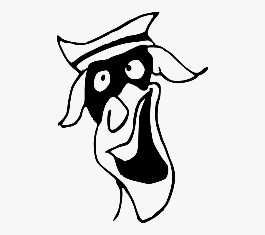 Zorro, Man, Hero, Black, Crazy, Happy, Hat, Head, Mask - Hitam Putih Orang Gila, Transparent Clipart