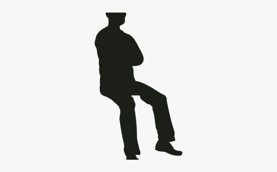 Sitting People Silhouette Png, Transparent Clipart
