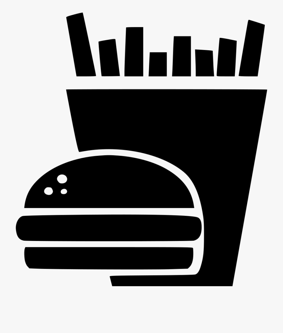 Fast Junk Burger Beef Hamburger Fries - Burger And Fries Icon, Transparent Clipart