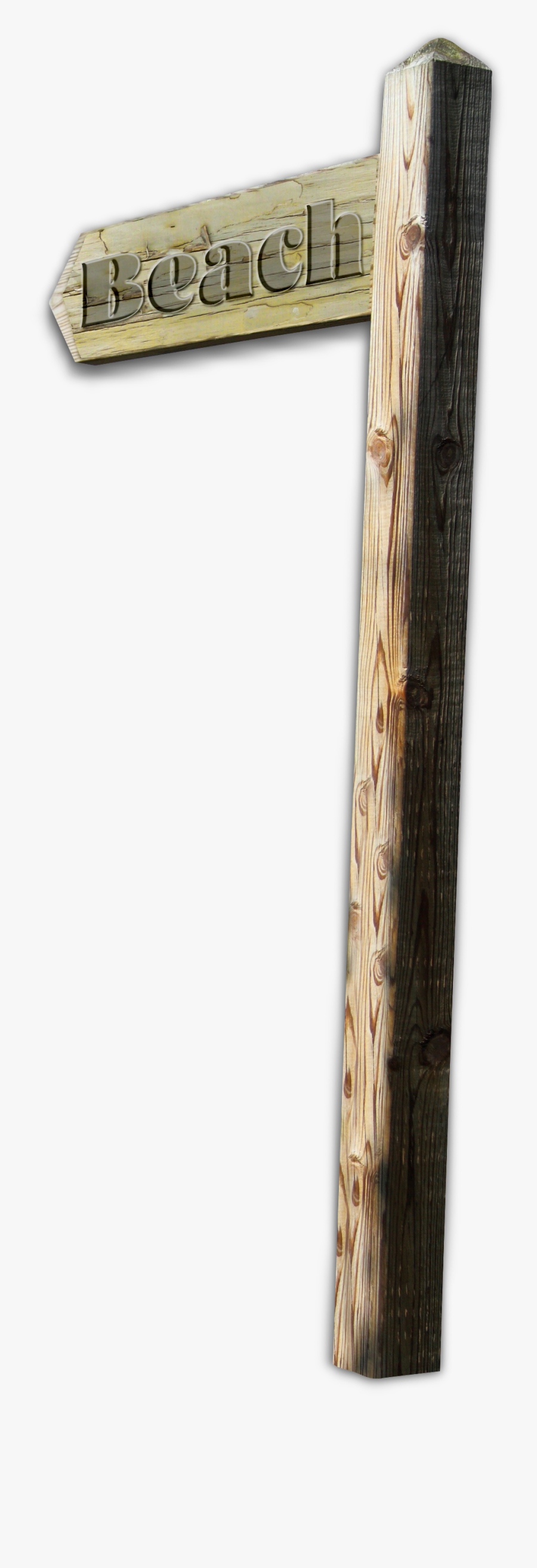 Signpost Campsite Beach Gratis Download Free Image - Wood, Transparent Clipart