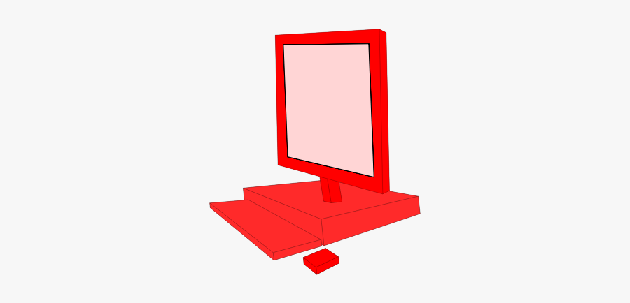 Red Computer Screen Clipart, Transparent Clipart